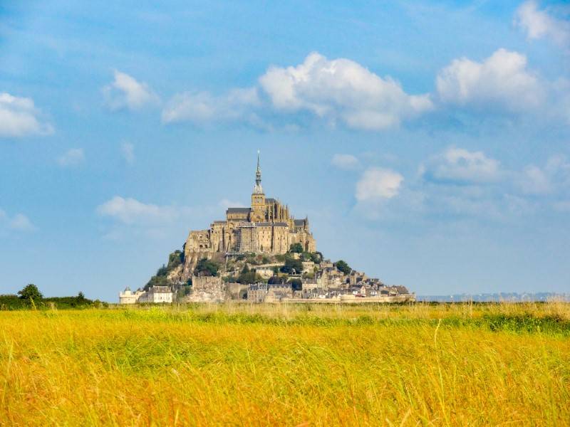 Mont Saint Michel in the Manche departement of Normandy