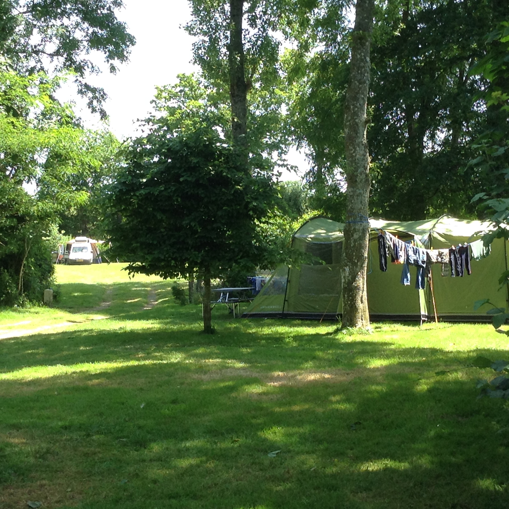 Clothes drying on the line at Middle Camping site